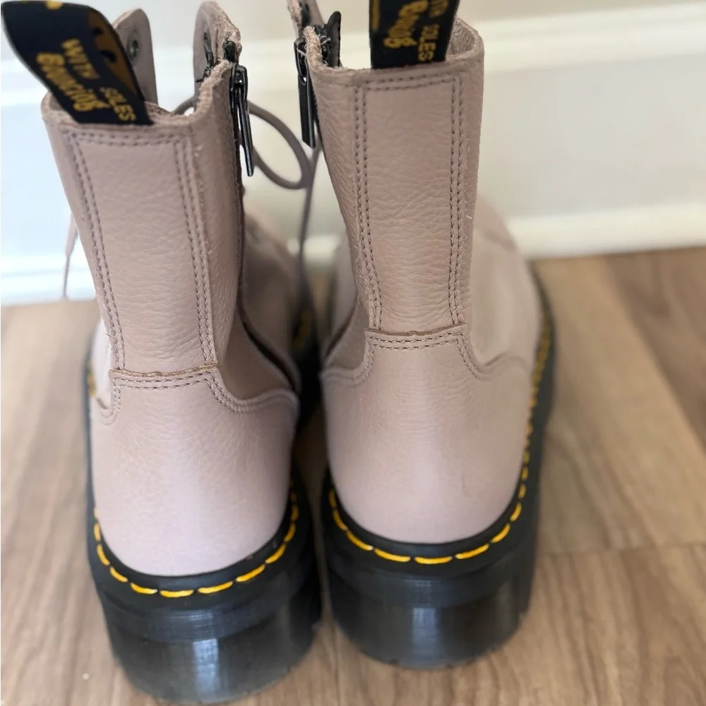 Dr. Martens Taupe Suede Ankle Boots - Picture 2 of 4